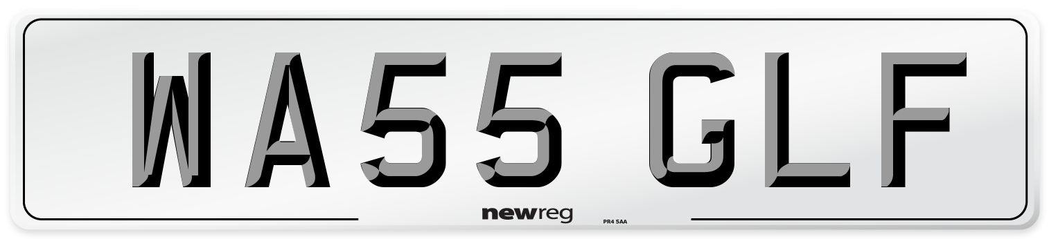 WA55 GLF Number Plate from New Reg
